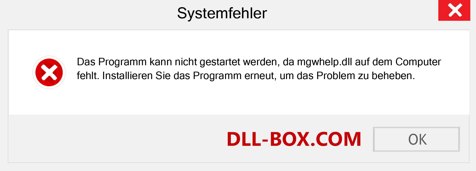 mgwhelp.dll-Datei fehlt?. Download für Windows 7, 8, 10 - Fix mgwhelp dll Missing Error unter Windows, Fotos, Bildern